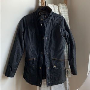 Navy waxed Barbour